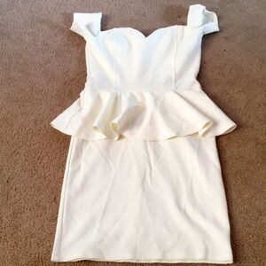 Adorable Nasty Gal Cream Body Con Mini